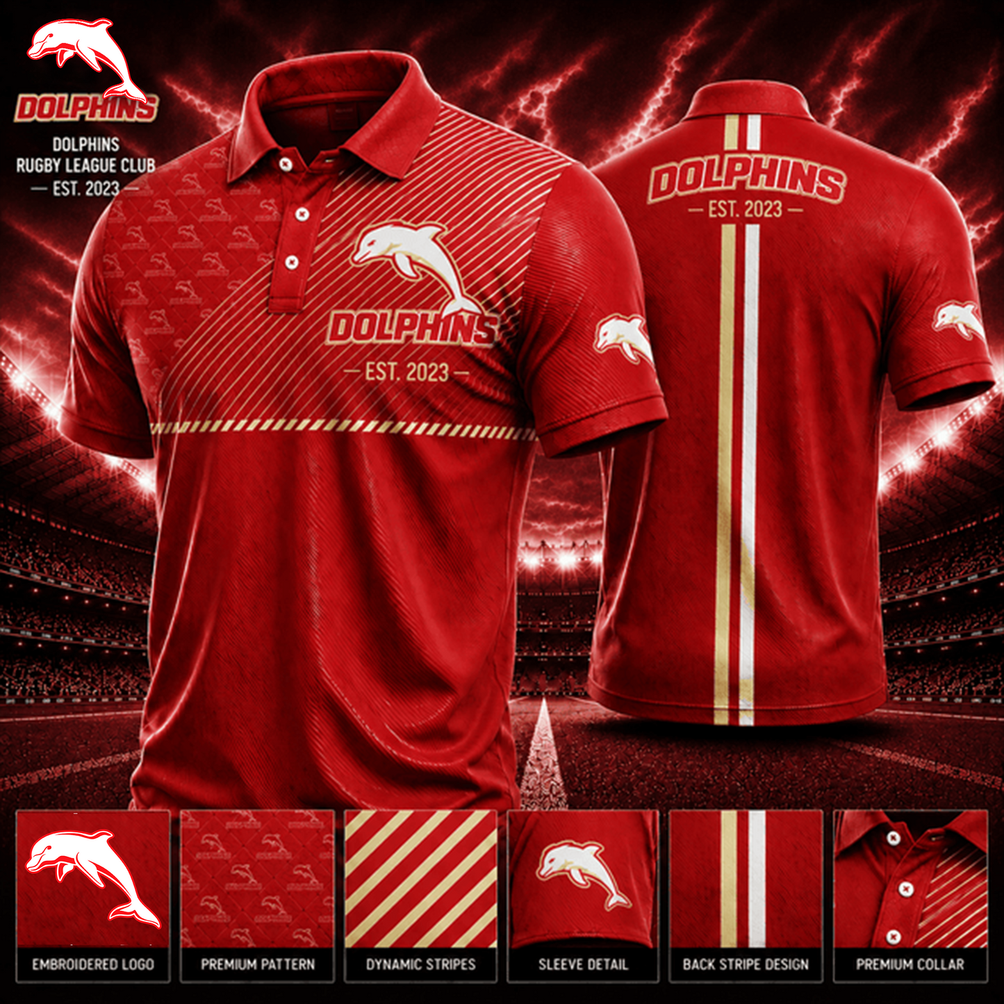 PREMIUM NRL X DOL LUXURY GAMEDAY POLO SHIRT LIMITED EDITIONS 240626