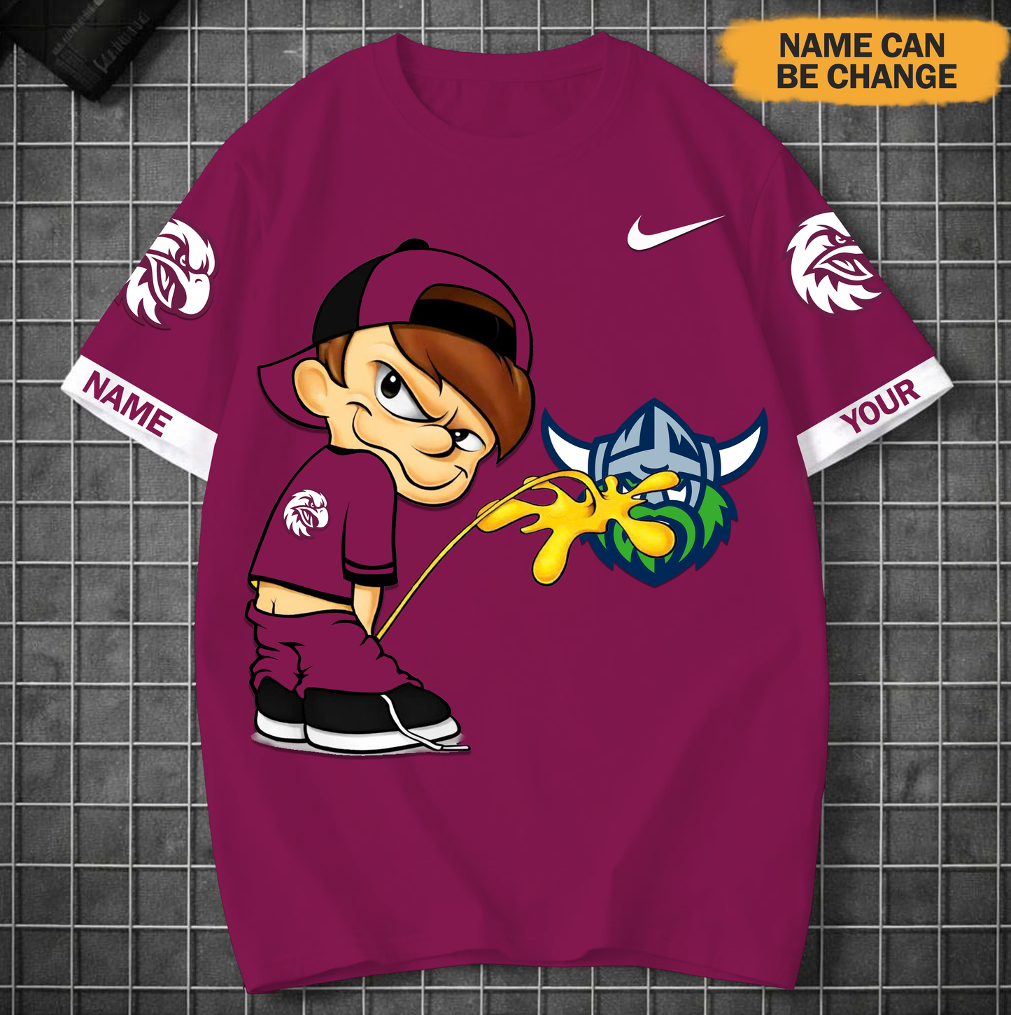 PREMIUM NRL X MWSE Funny Peeing Boy New Tshirt Custom Name NDT VHM 160426