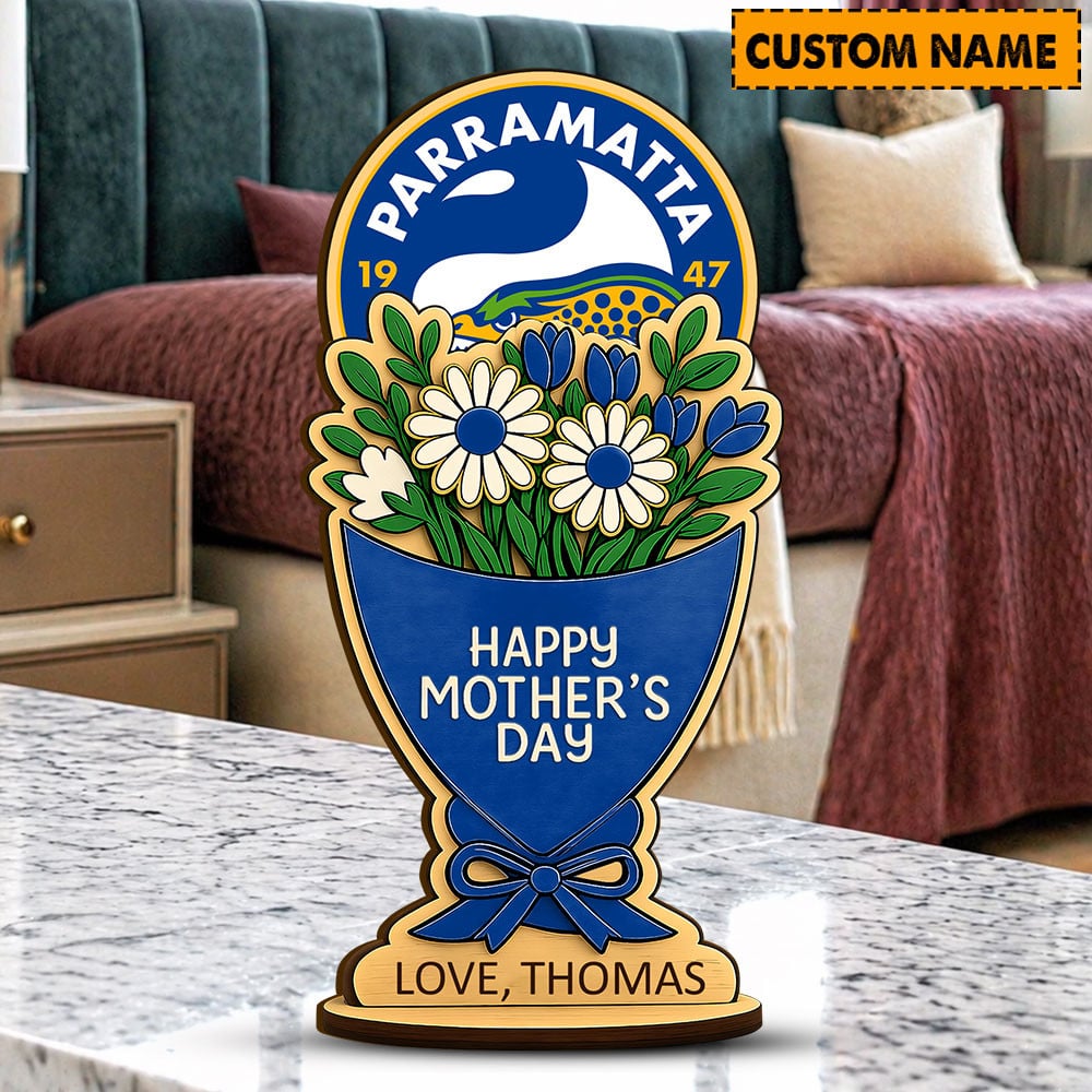 PREMIUM NRL X PE Custom Name Happy Mother's Day Wooden Plaque Gifts For Fan NDT LVH 180426