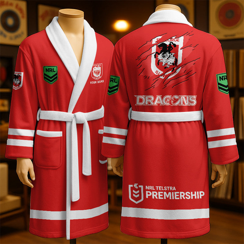 PREMIUM NRL X SID New Style Royal Fleece Bathrobe Personalized NDT LVH 260226
