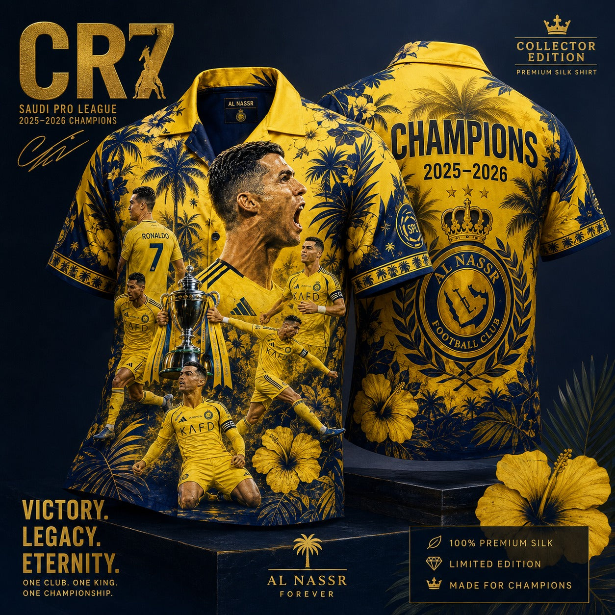 PREMIUM CR7 X THANK FOR MEMORIES HAWAI SHIRT LIMITED EDITION V0833 NDT VHM 250526
