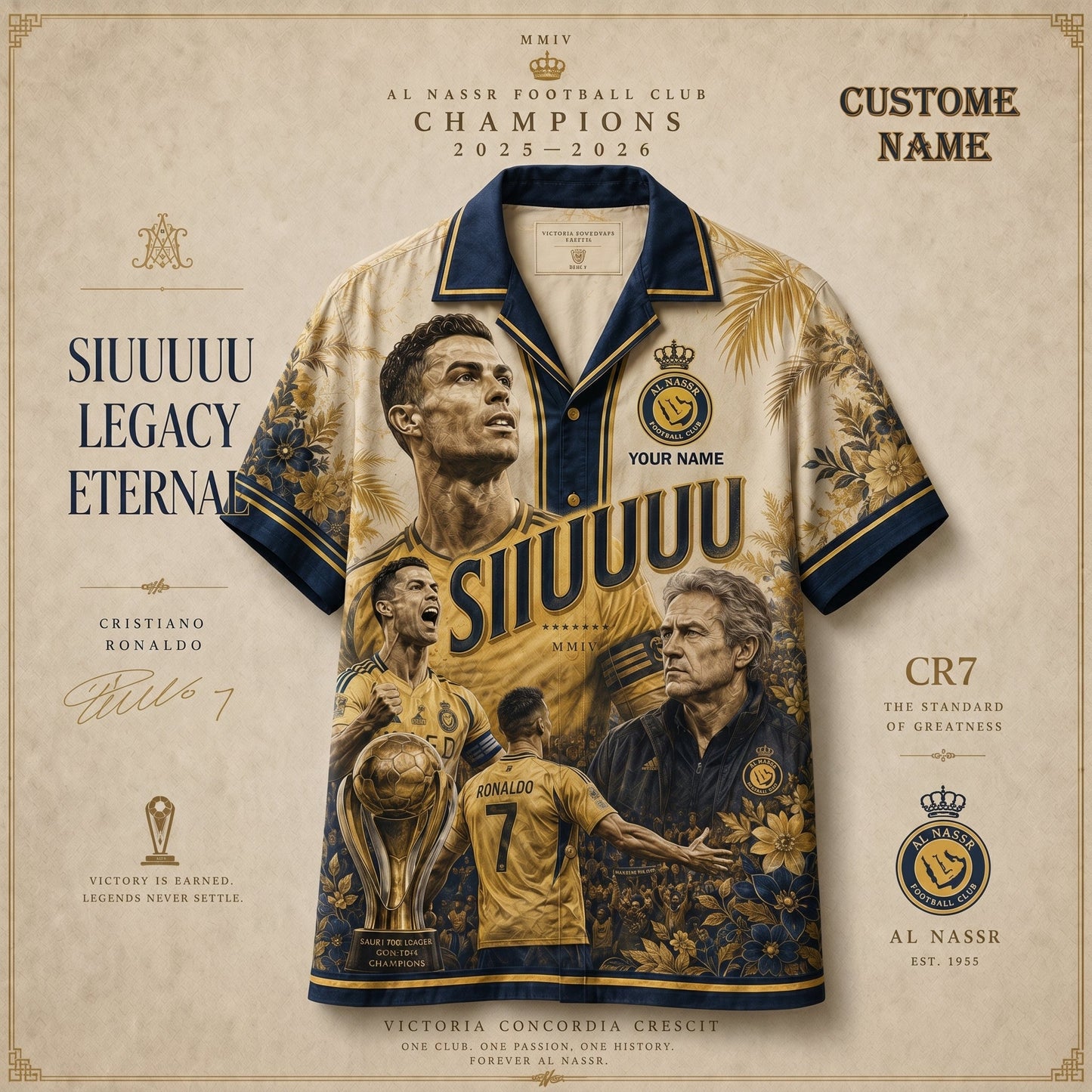 PREMIUM CR7 X THANK FOR MEMORIES HAWAI SHIRT LIMITED EDITION V133 NDT VHM 250526