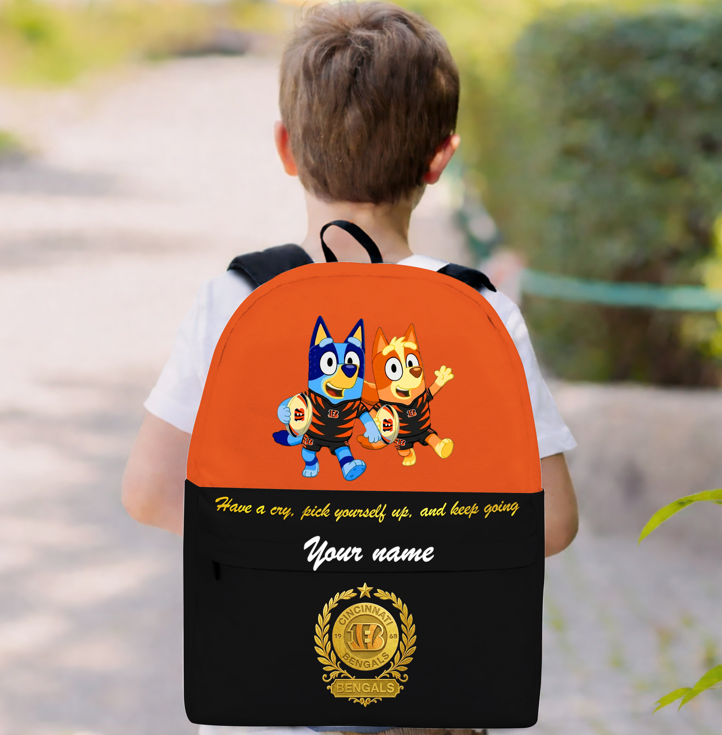 PREMIUM NFL X CIN Schoolbag Bluey & Bingo Personalized Gifts For Son Limited Edition NDT VHM 050326