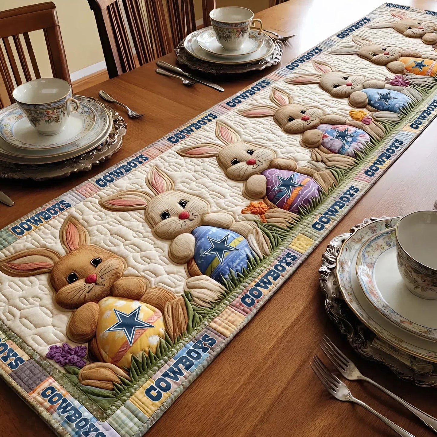 PREMIUM DAL X CLASSIC EASTER QUILTED TABLE RUNNER NDT NHM 270226