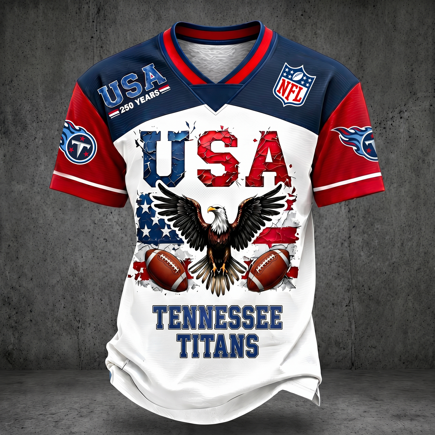PREMIUM NFL X TT 250TH anniversary LUXURY V-Neck T- Shirt 130626