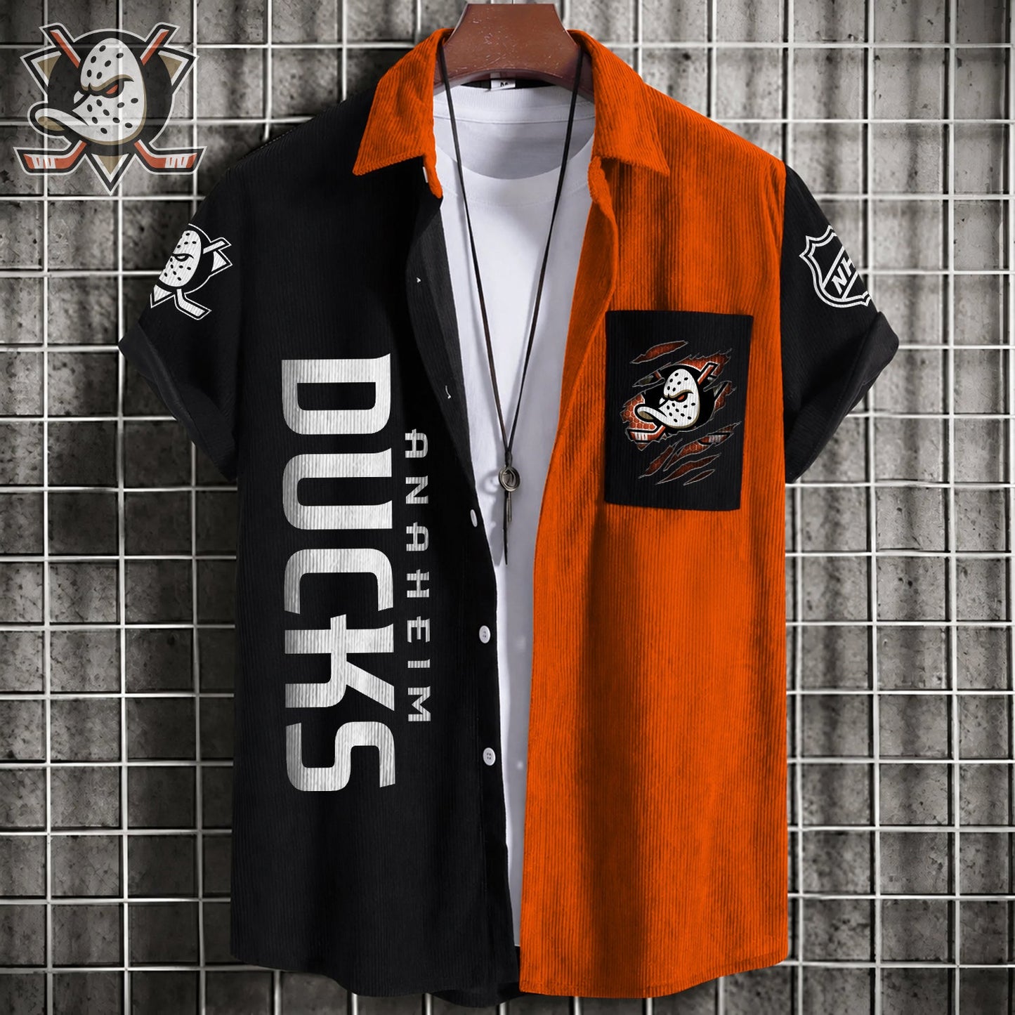 PREMIUM NHL X AD Patchwork Lapel Striped Shirts Limited Editions NDT NHM 240526