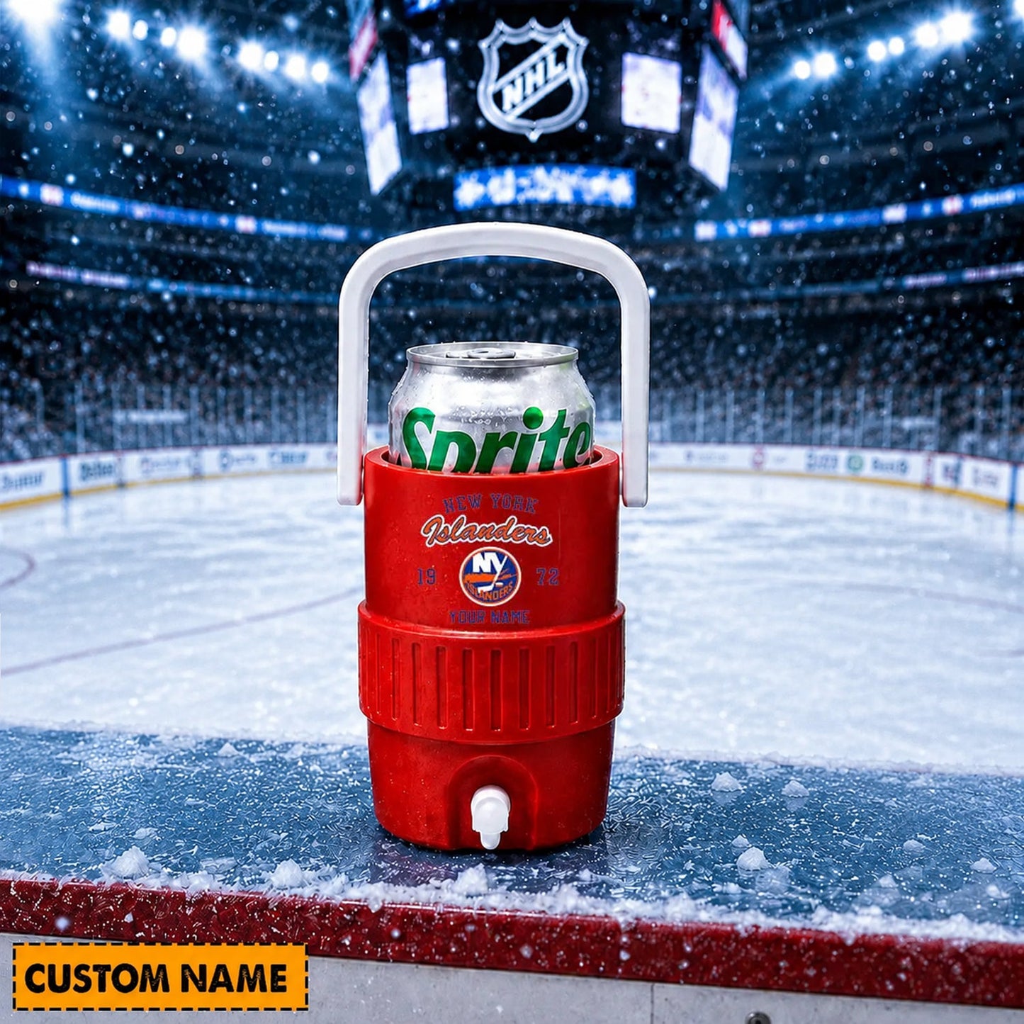 PREMIUM NHL X NYI Retro Mini Cooler Can Holder Custom Name Gifts For Fan NDT NHM 240526