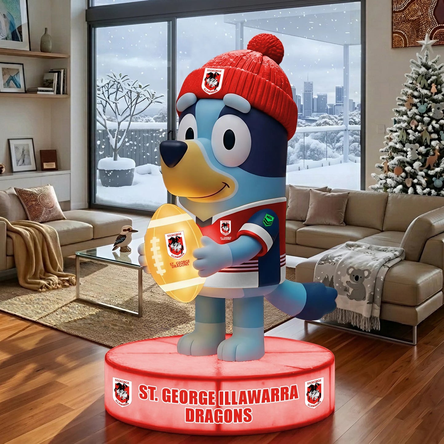 PREMIUM NRL X DRA BLUEY COLLECTIBLE STATUE DECOR FOR SWEET HOME LIMITED EDITION NDT NHM 250326