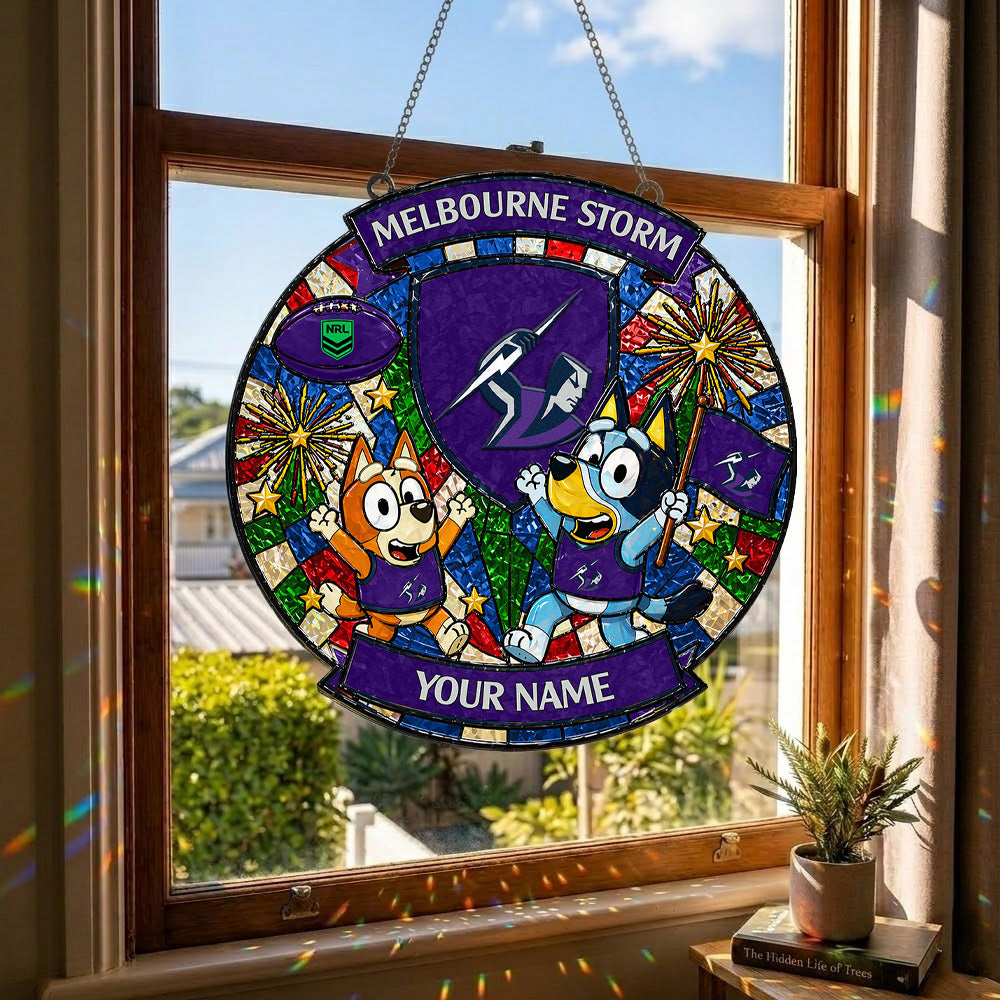 PREMIUM NRL X MS Bluey Suncatcher Custom Name Limited Edition NDT NTN 230426