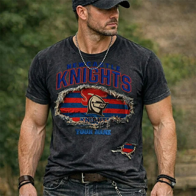 PREMIUM NRL X NK Black Vintage Washed T-shirt NDT NTN 040426