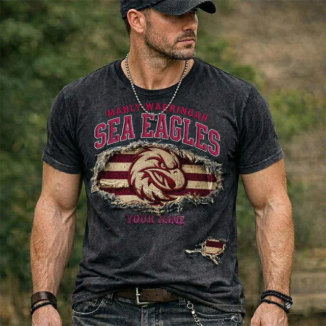 PREMIUM NRL X SE Black Vintage Washed T-shirt NDT NTN 040426