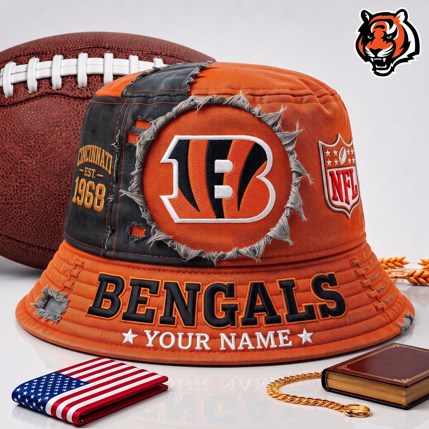PREMIUM NFL X CIN Exclusive Bucket Hat Limited Editions 240626