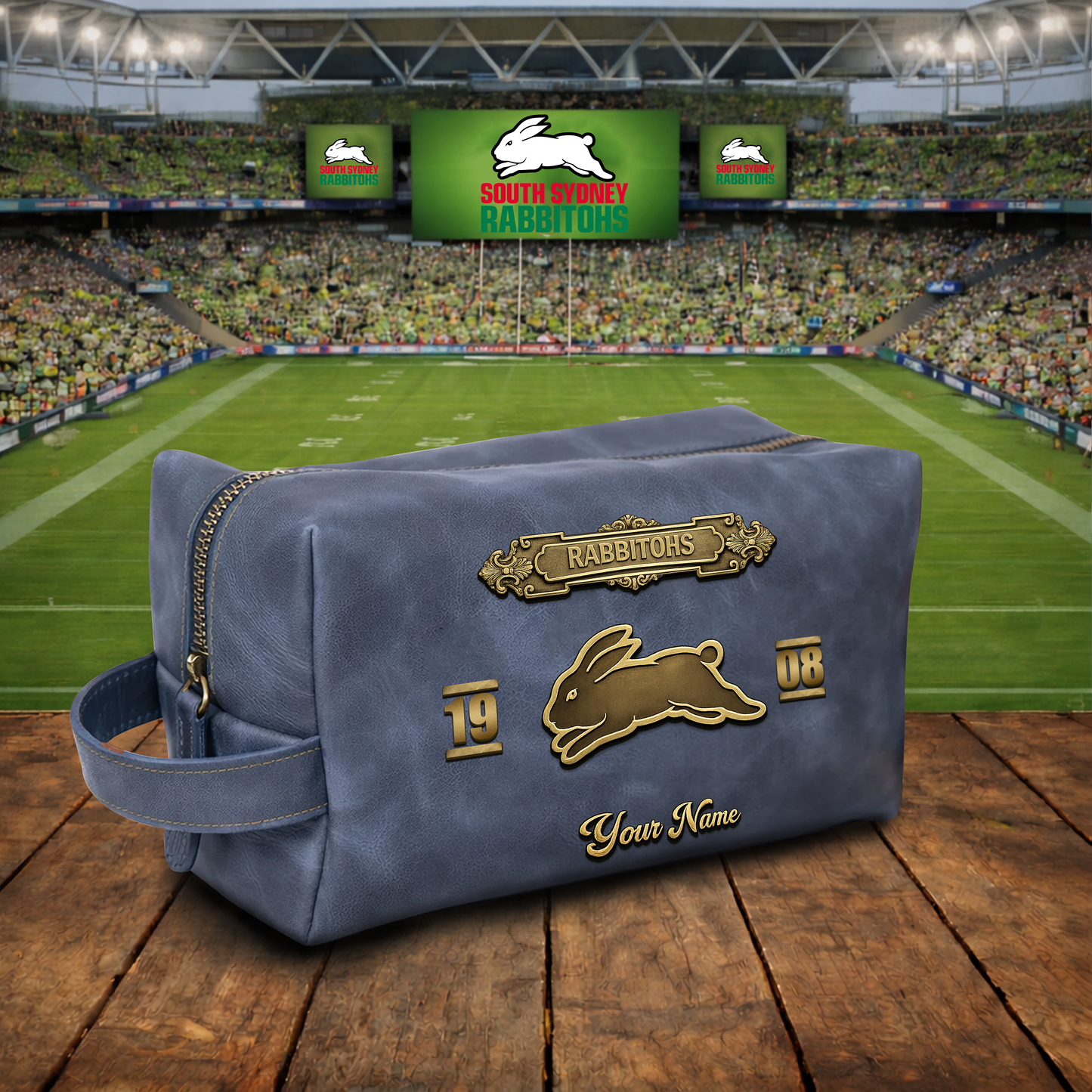 PREMIUM NRL X SSR 3D EMBOSSED LEATHER TOILETRY BAG Limited Edition NDT VHM