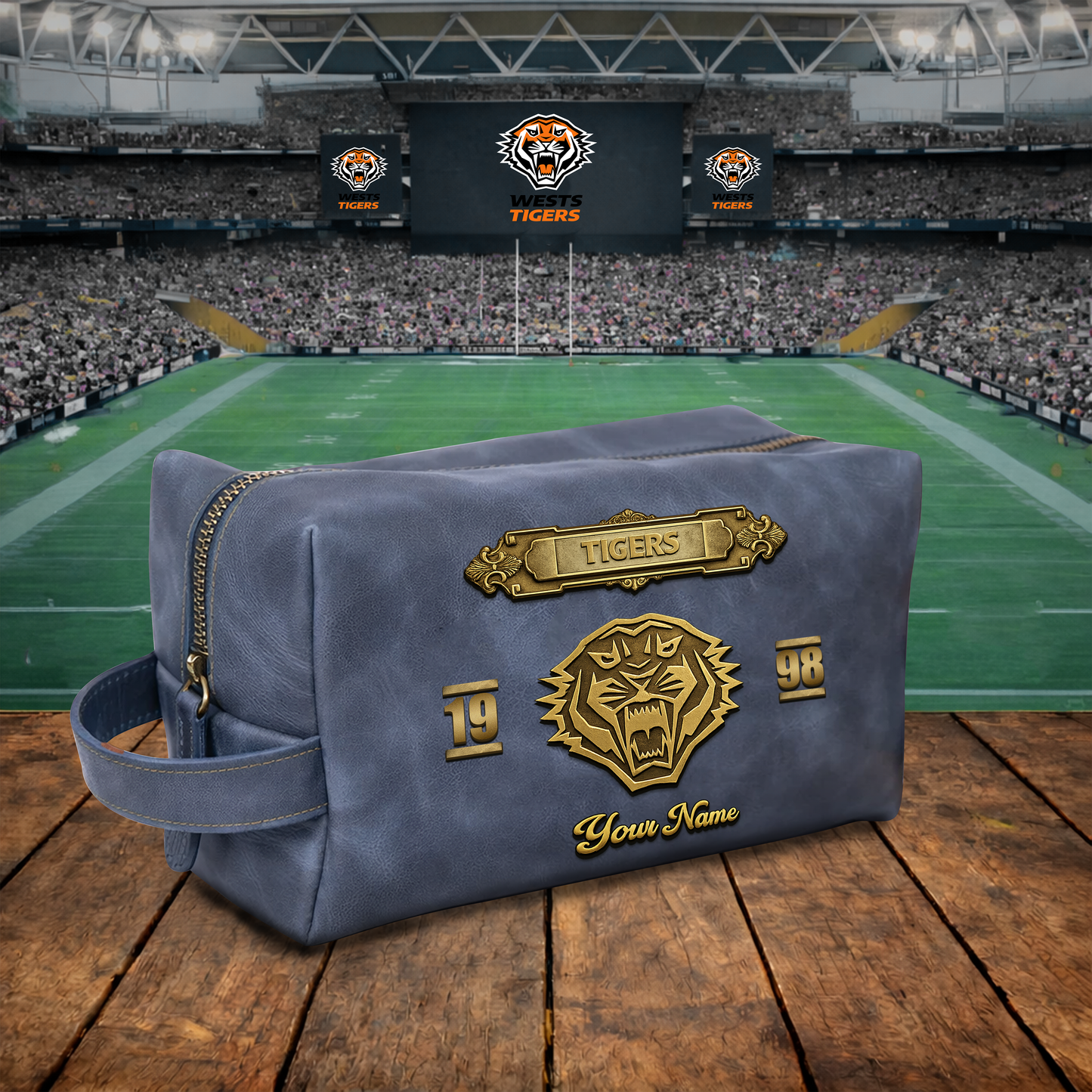 PREMIUM NRL X WT 3D EMBOSSED LEATHER TOILETRY BAG Limited Edition NDT VHM