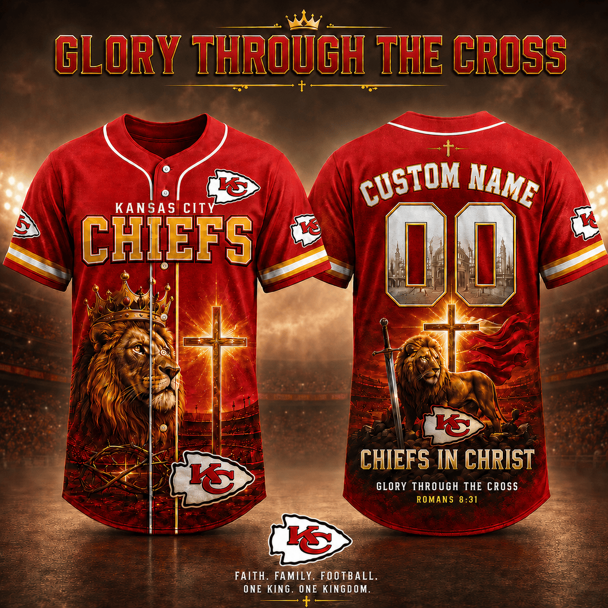 Personalized KCC x NFL Luxury V2 Baseball Jersey 160626