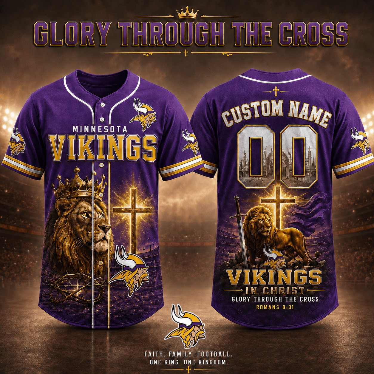 Personalized MV x NFL Luxury V2 Baseball Jersey 160626