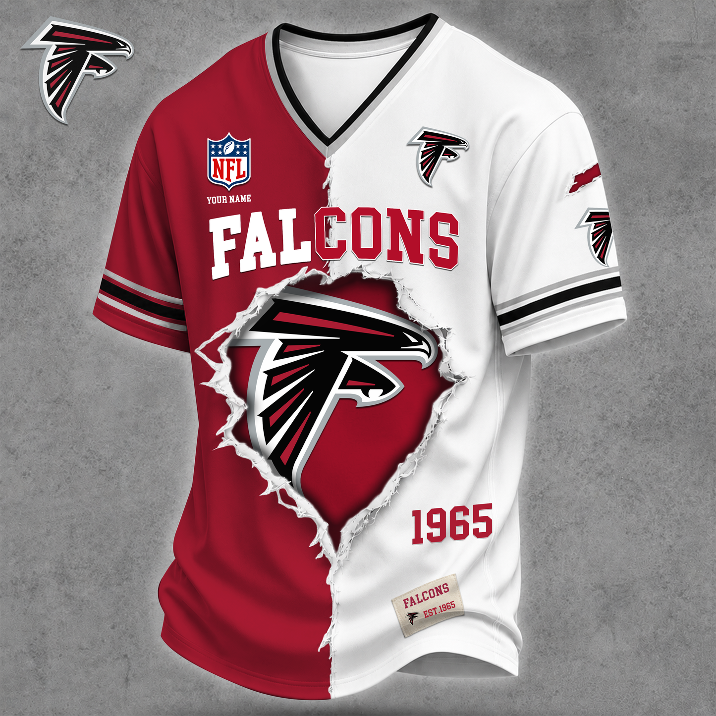Premium NFL X AF Game Day Streetwear V-neck Shirt NDT VHM 040626