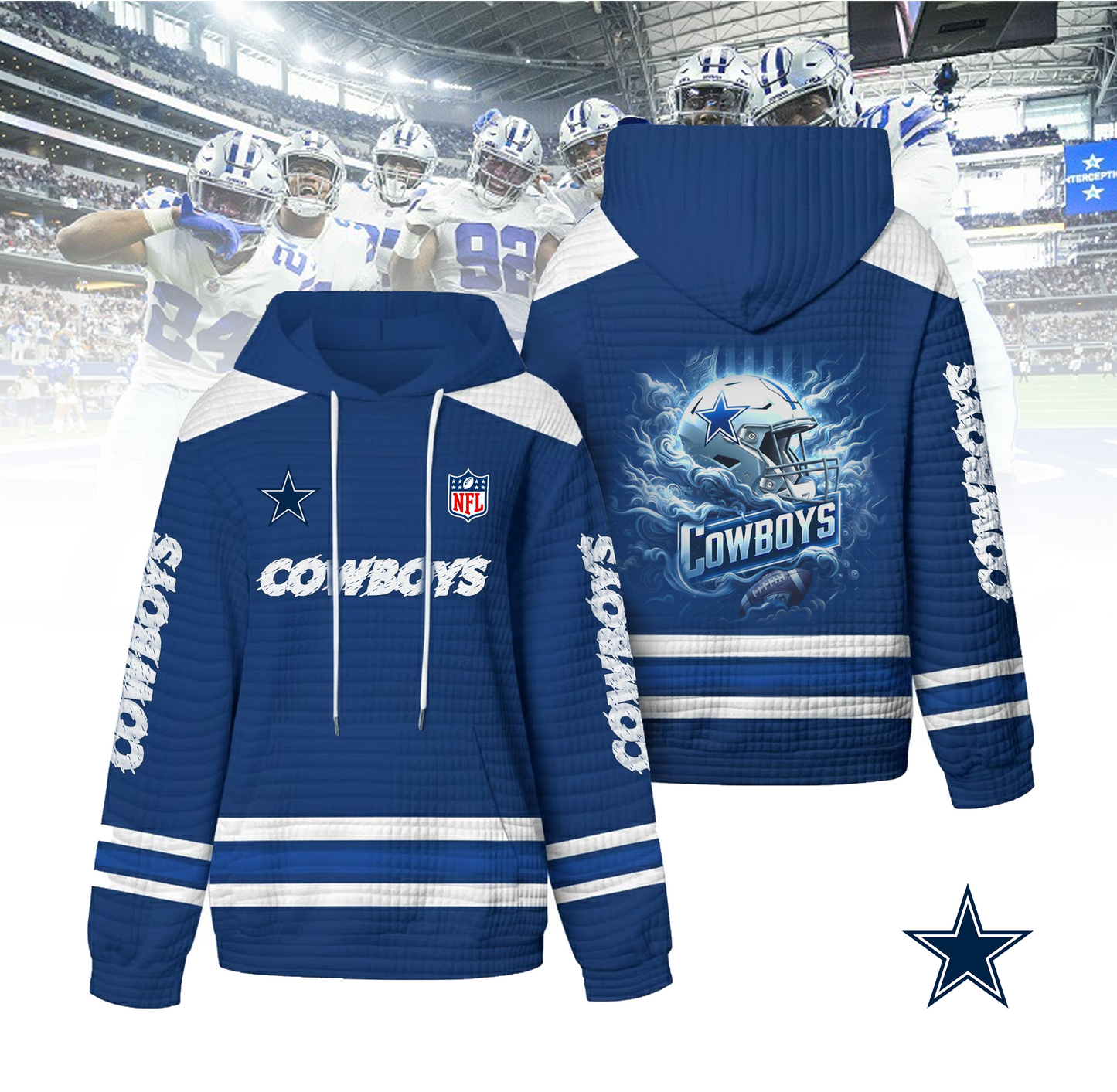 Premium NFL X DAL Royals Game-Day Waffle Hoodie NDT VHM