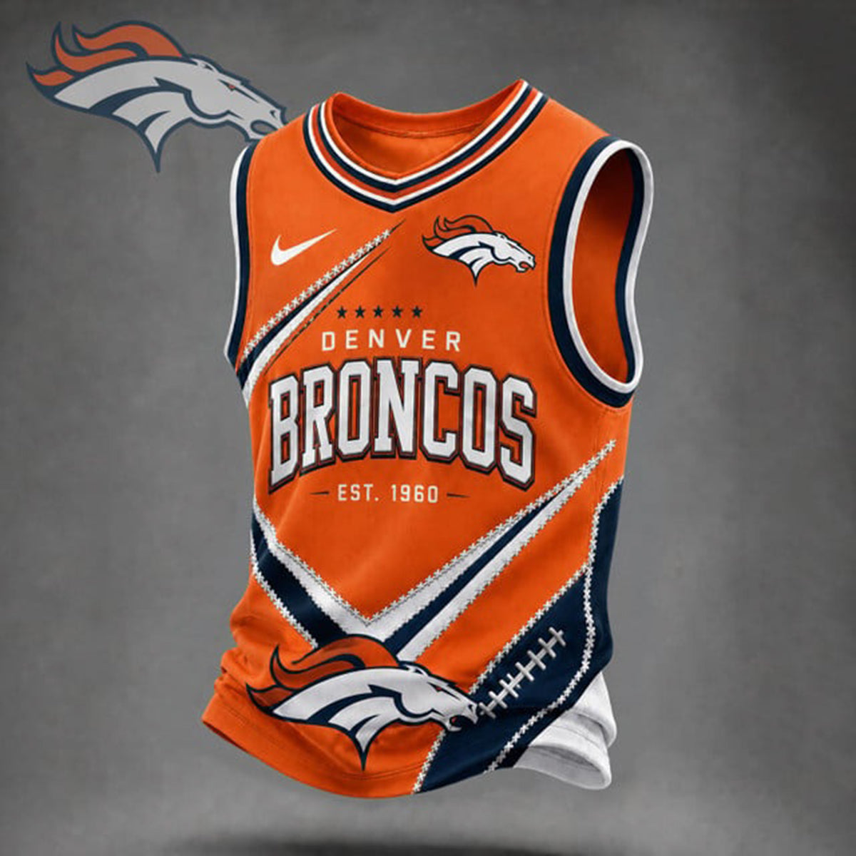 Premium NFL X DEN Game Day V-neck Tank Top Shirt NDT NHM 030626