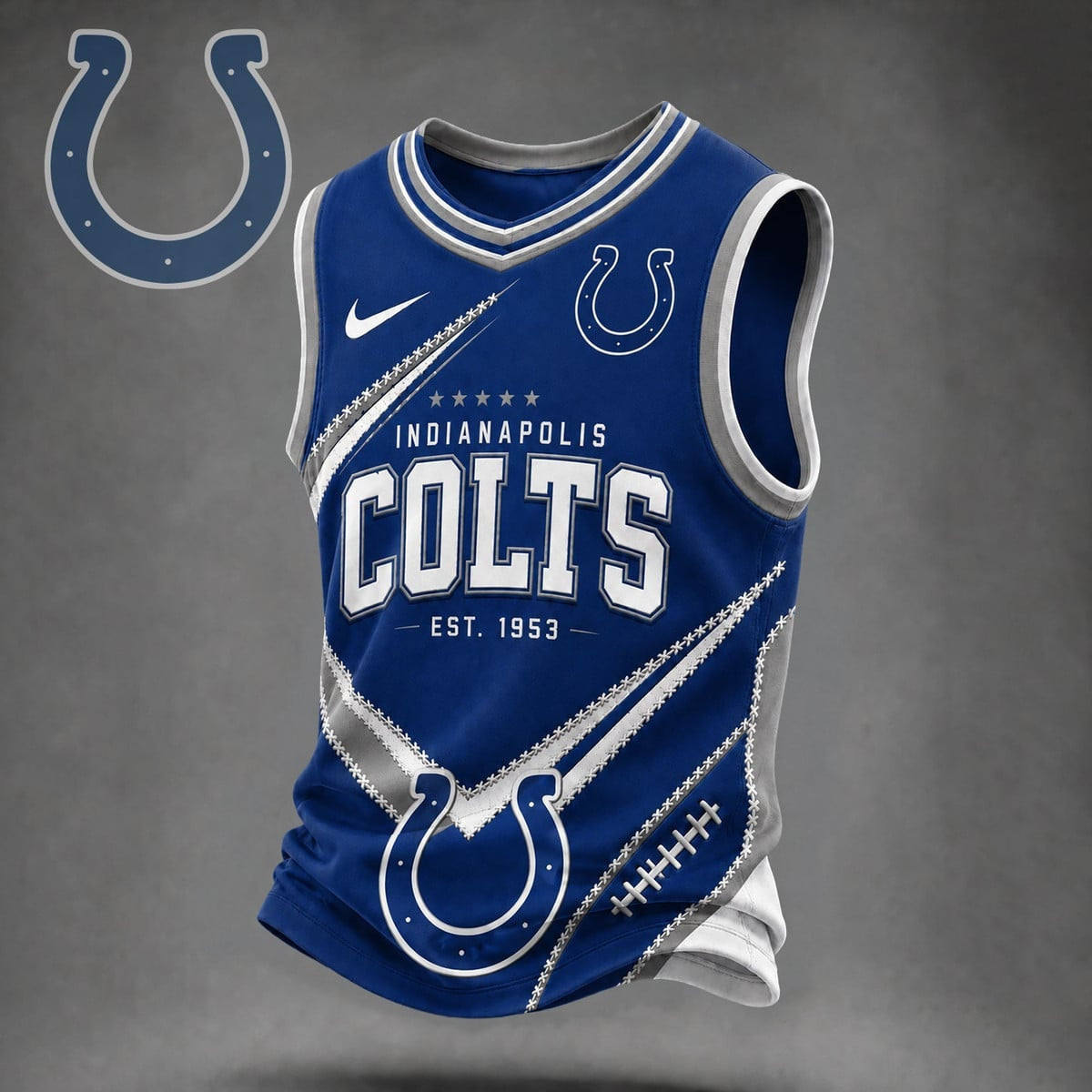 Premium NFL X IND Game Day V-neck Tank Top Shirt NDT NHM 030626