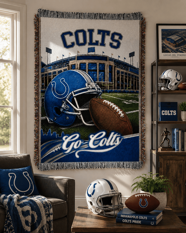 Premium NFL X IND Woven Blanket Limited Edtions NDT LVH 300526