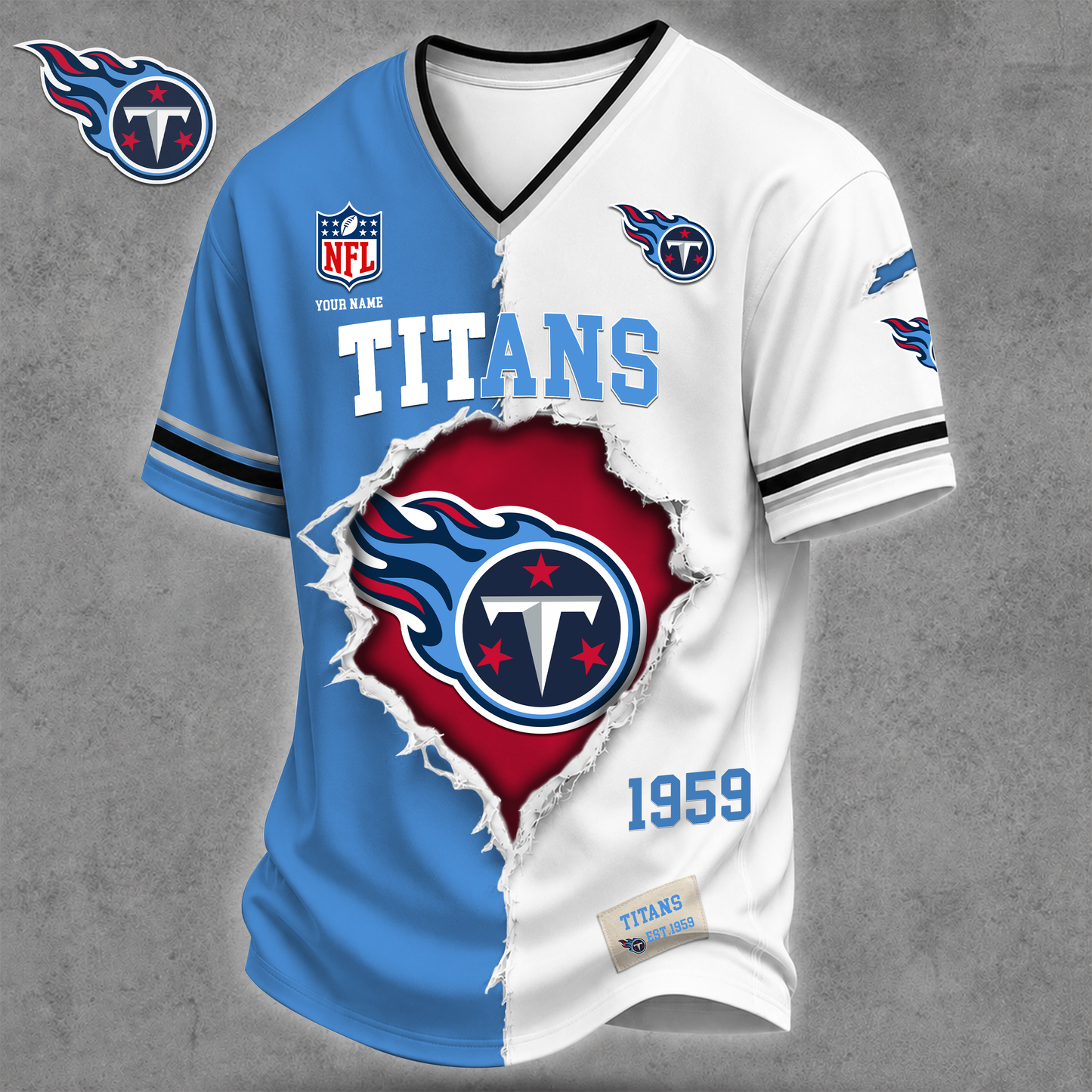 Premium NFL X TT Game Day Streetwear V-neck Shirt NDT VHM 040626