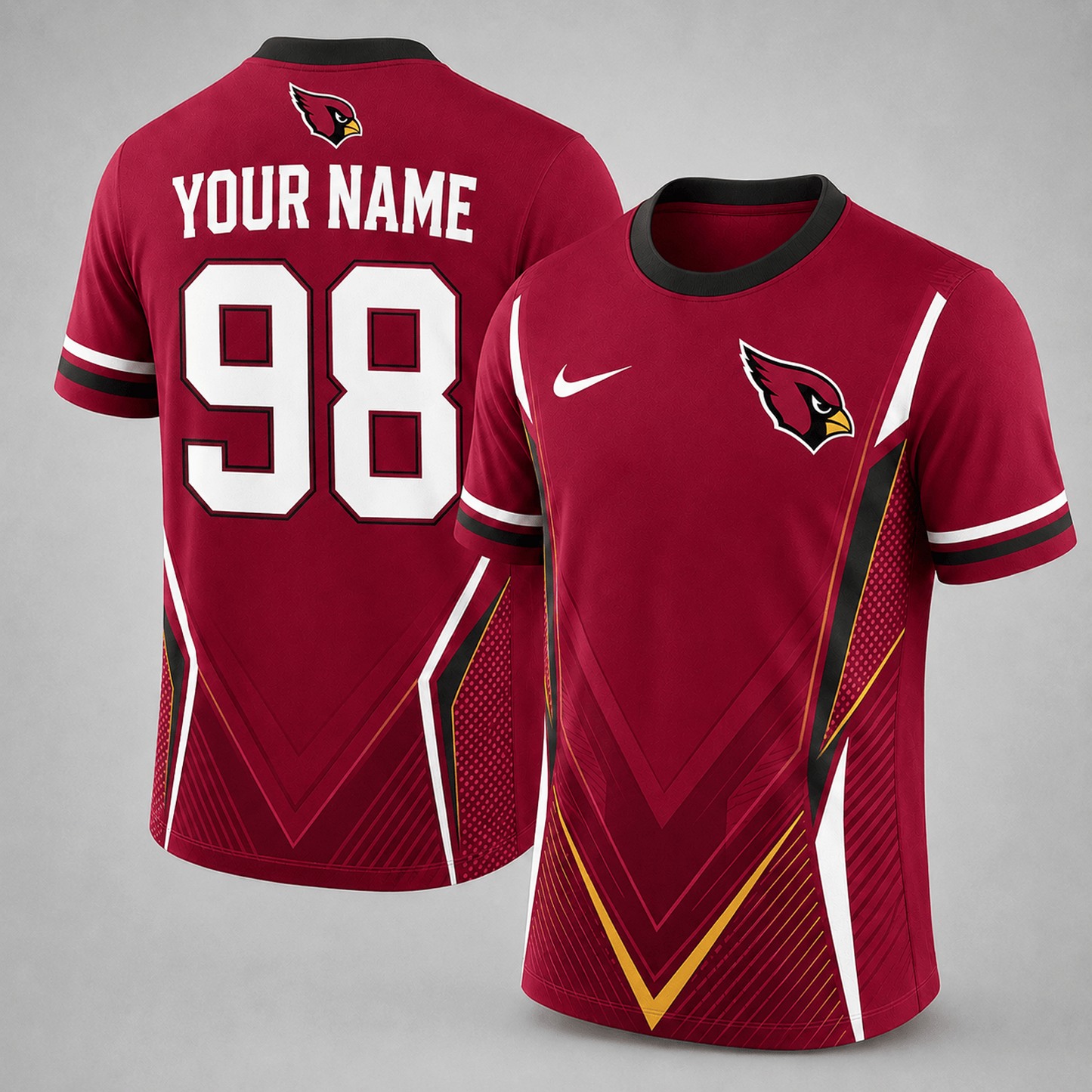 Premium NFL x ARI Custom Name Number Personalized Athletic T-Shirt 220626