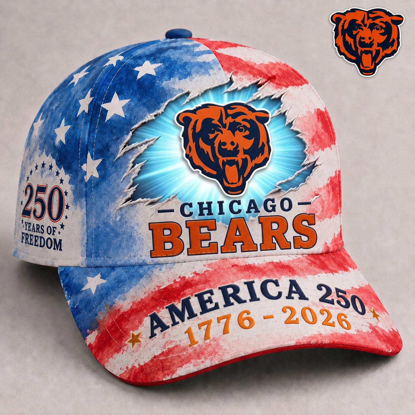 Premium NFL x CHI EXCLUSIVE 250 Years Anniversary Of Freedom Cap 270626