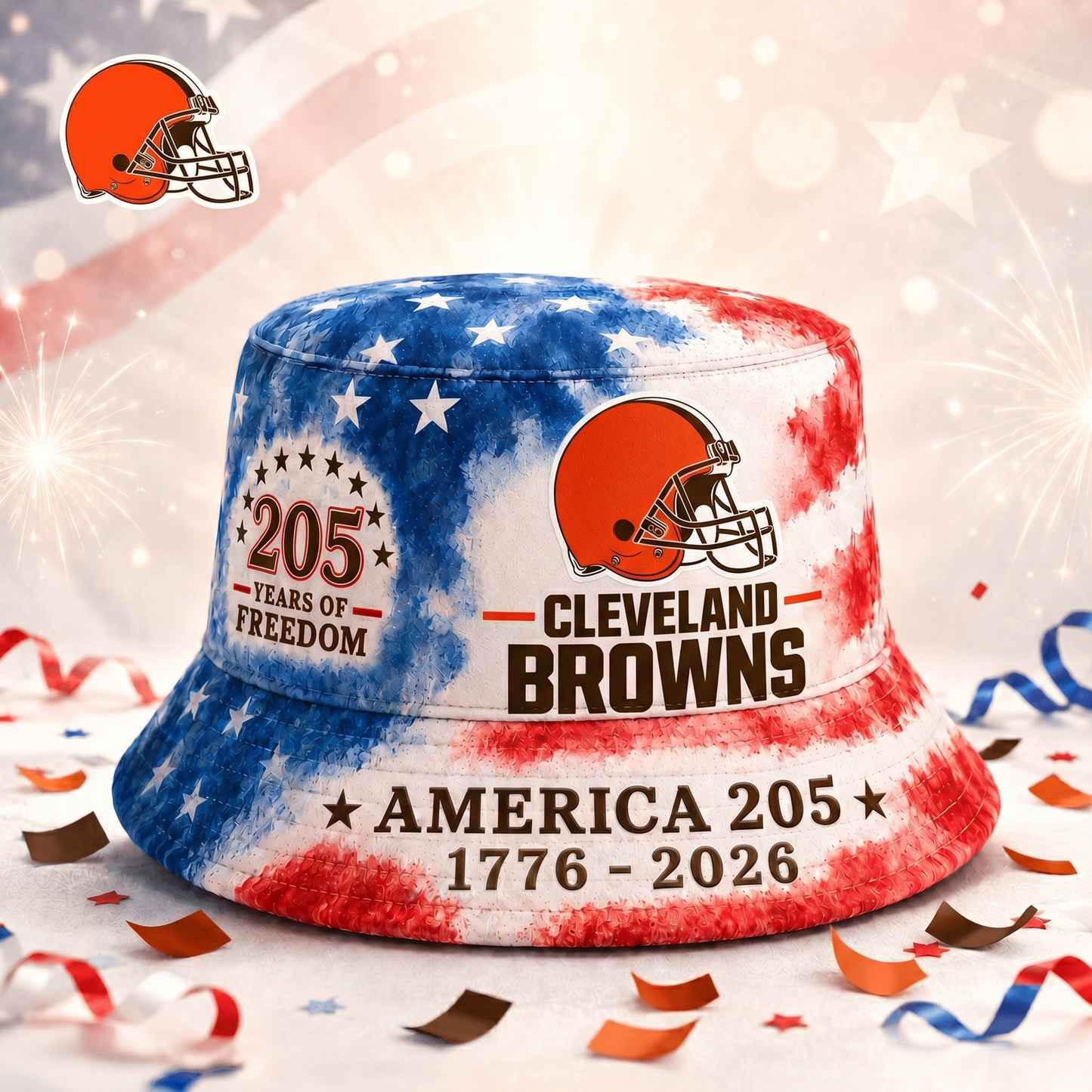 Premium NFL x CLE 250 Years Of Freedom Bucket Hat 120625
