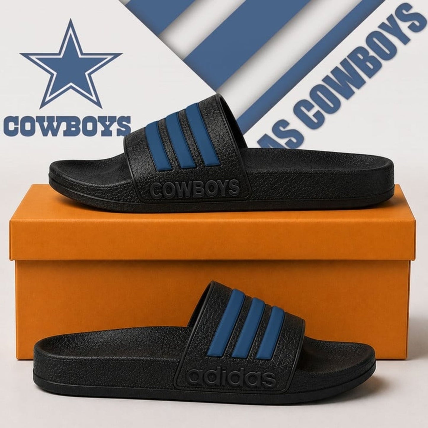 Premium NFL x DAL Adidas Slide Slippers NDT NHM 040626