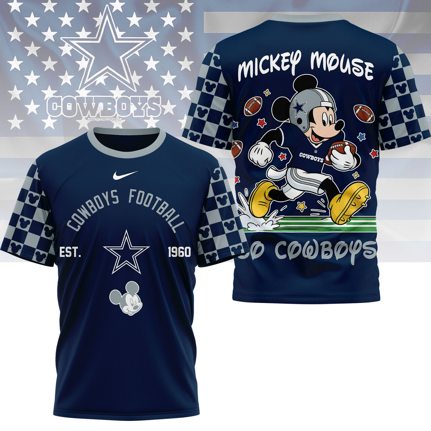 Premium NFL x DC Mouse Football 3D Shirt NDT VHM