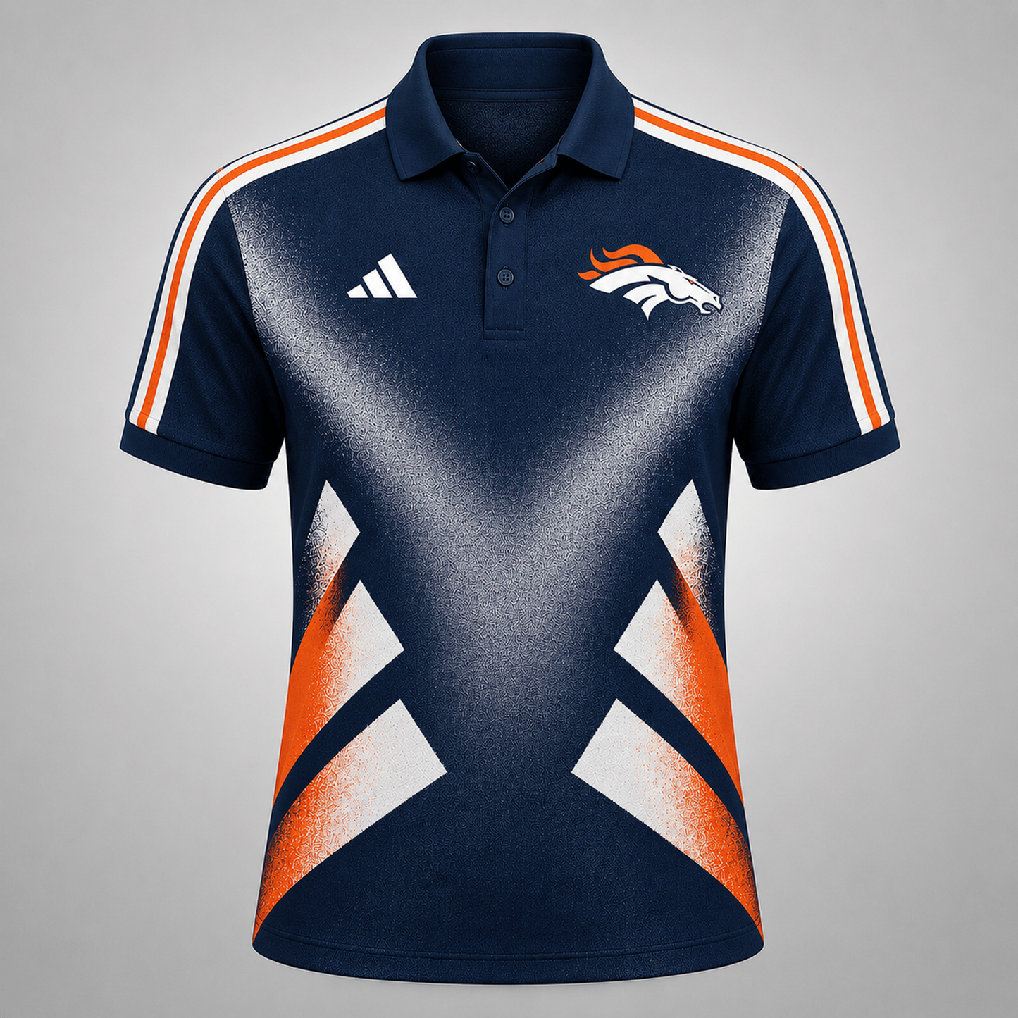 Premium NFL x DEN Sports Fan Geometric Pattern Polo Shirt 270626