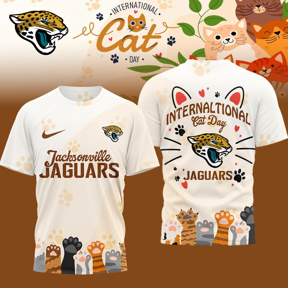 Premium NFL x Jacksonville Jaguars International Cat Day 3D Shirt NDT LVH