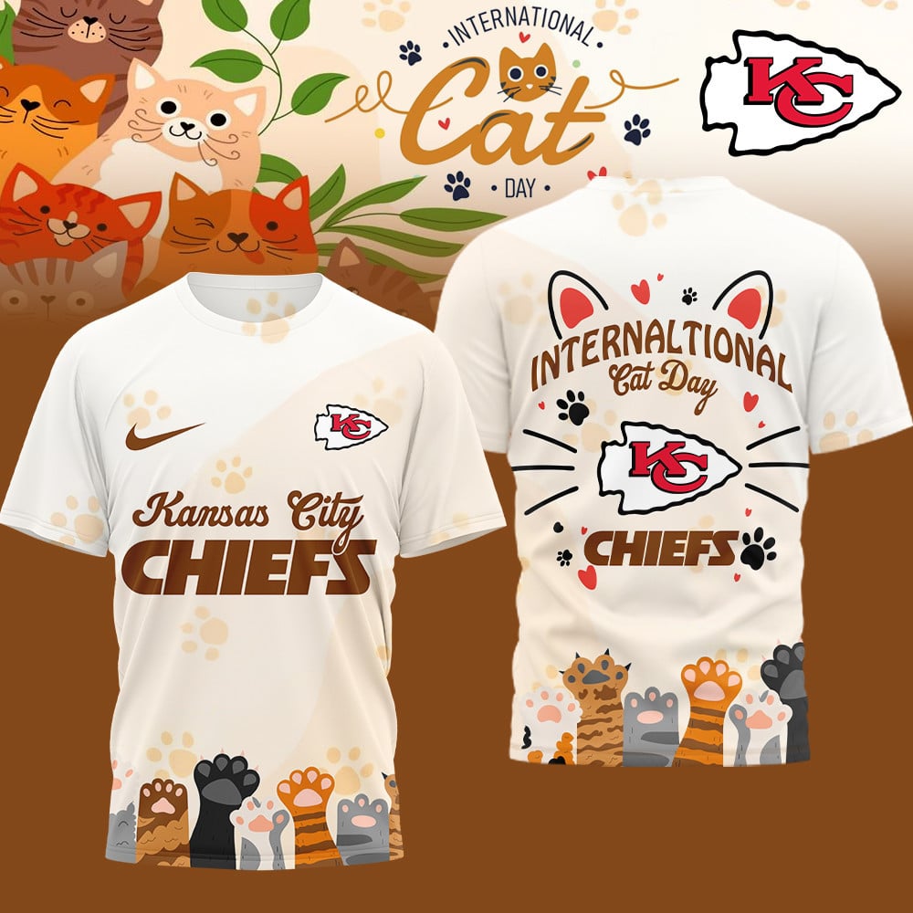 Premium NFL x Kansas City Chiefs International Cat Day 3D Shirt NDT LVH