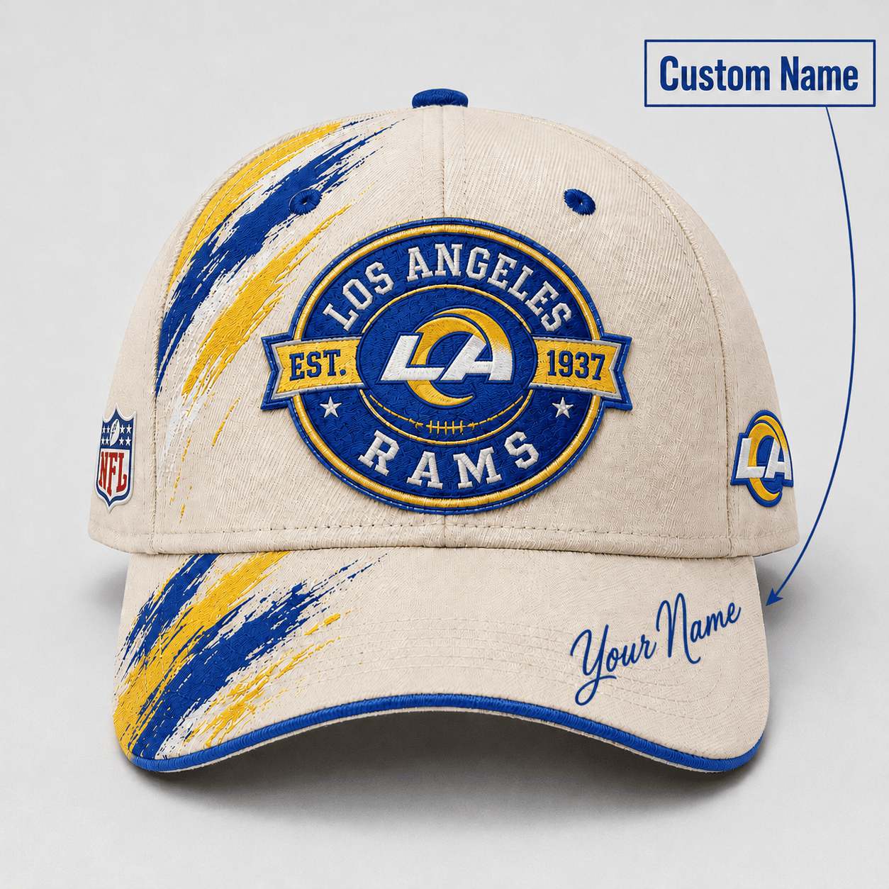 Premium NFL x LAR Custom Name Cap For Football Fans Loving Sporty Style 030726