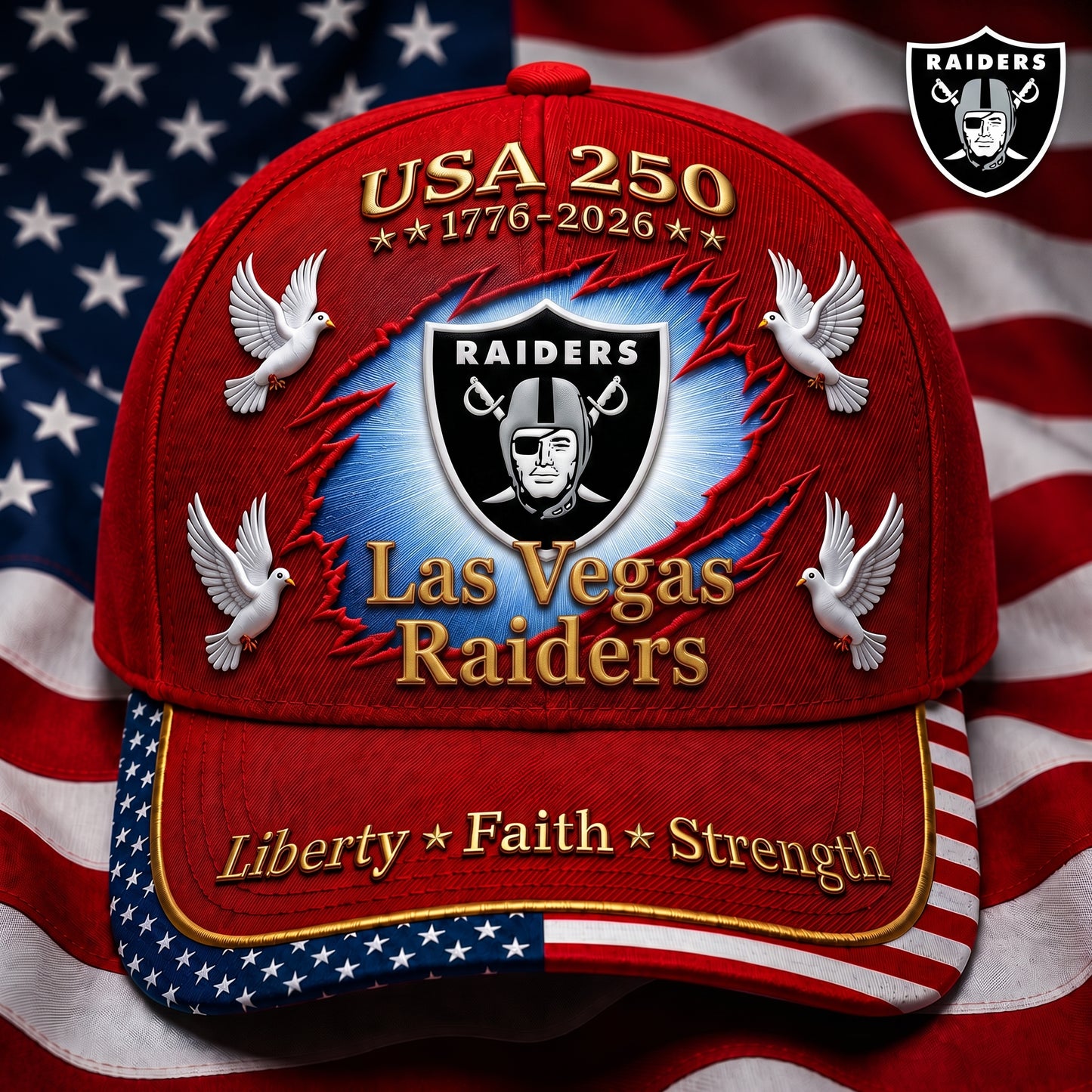 Premium NFL x LAV 250 Years Anniversary Of Freedom Cap V3 260626