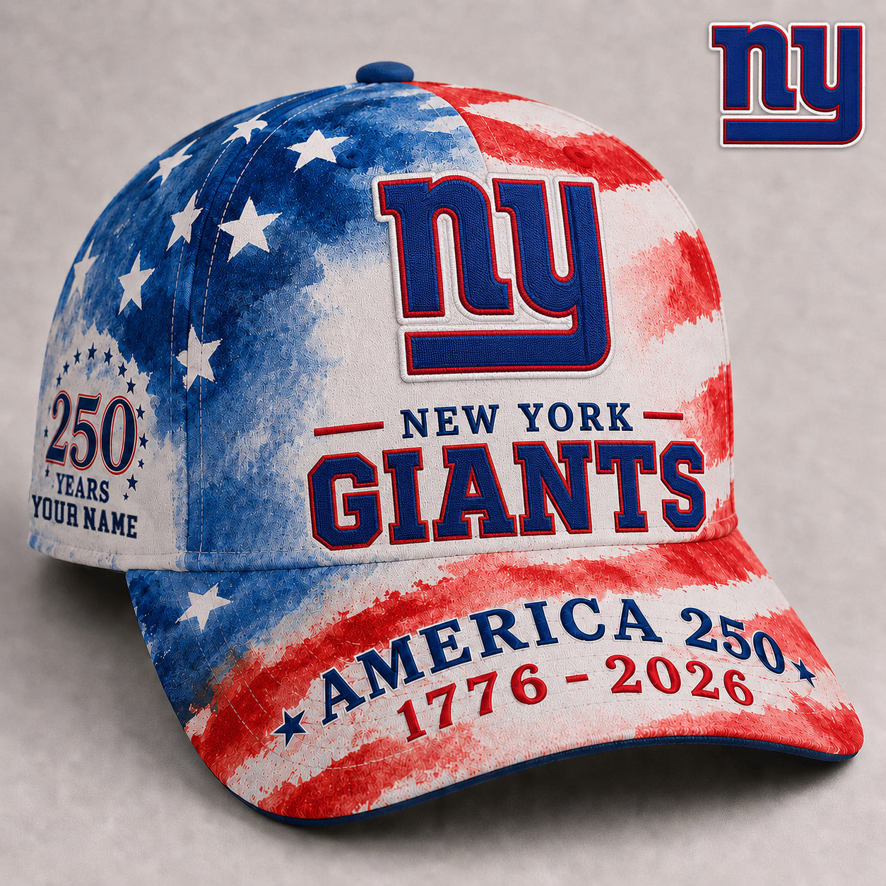 Premium NFL x NYG 250 Years Of Freedom Custome Name Cap 160626