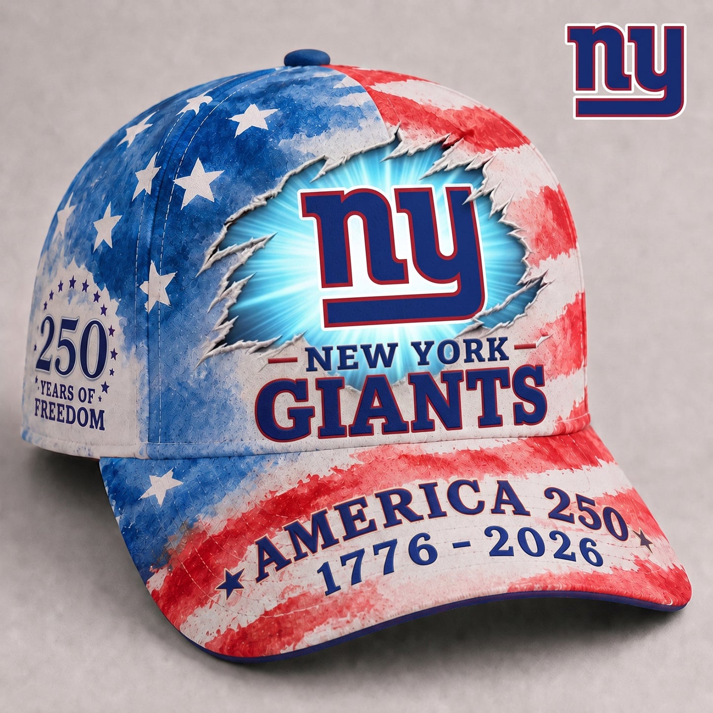 Premium NFL x NYG EXCLUSIVE 250 Years Anniversary Of Freedom Cap 270626