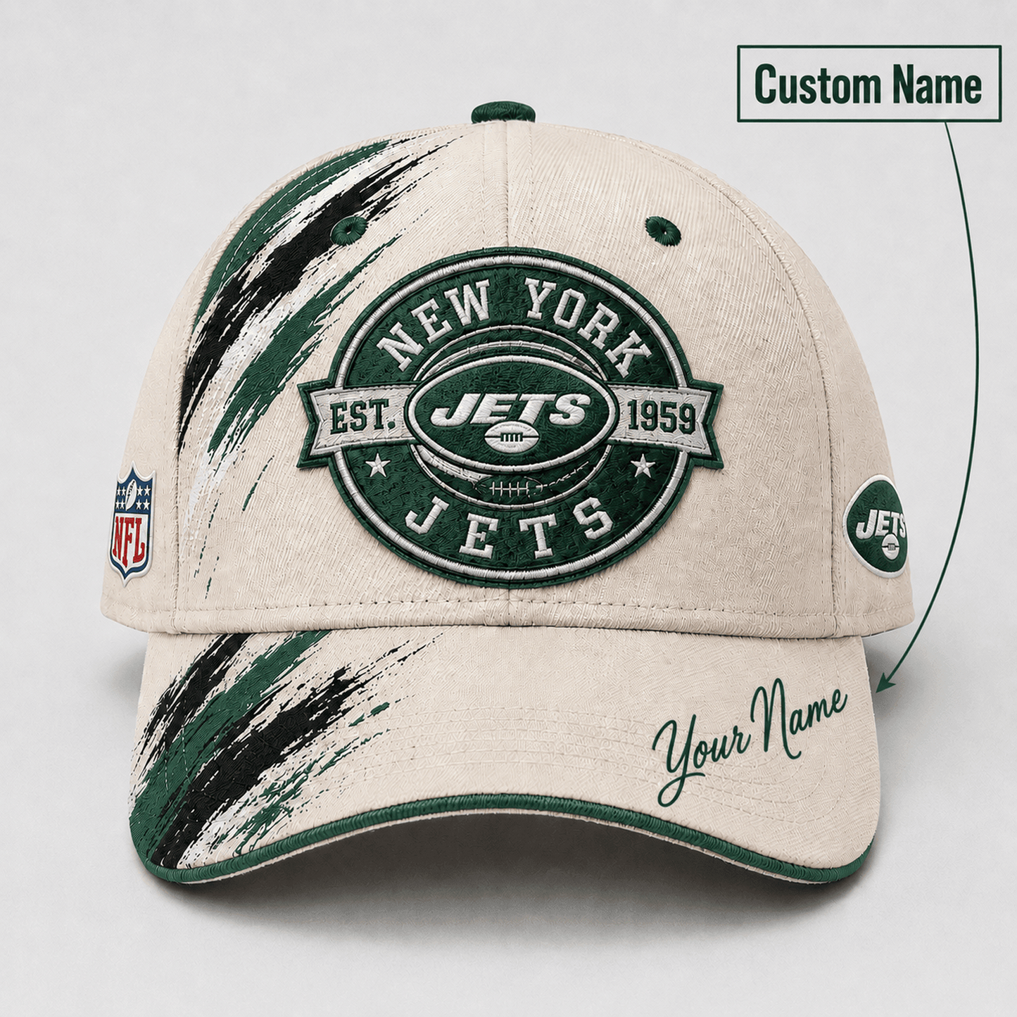 Premium NFL x NYJ Custom Name Cap For Football Fans Loving Sporty Style 030726