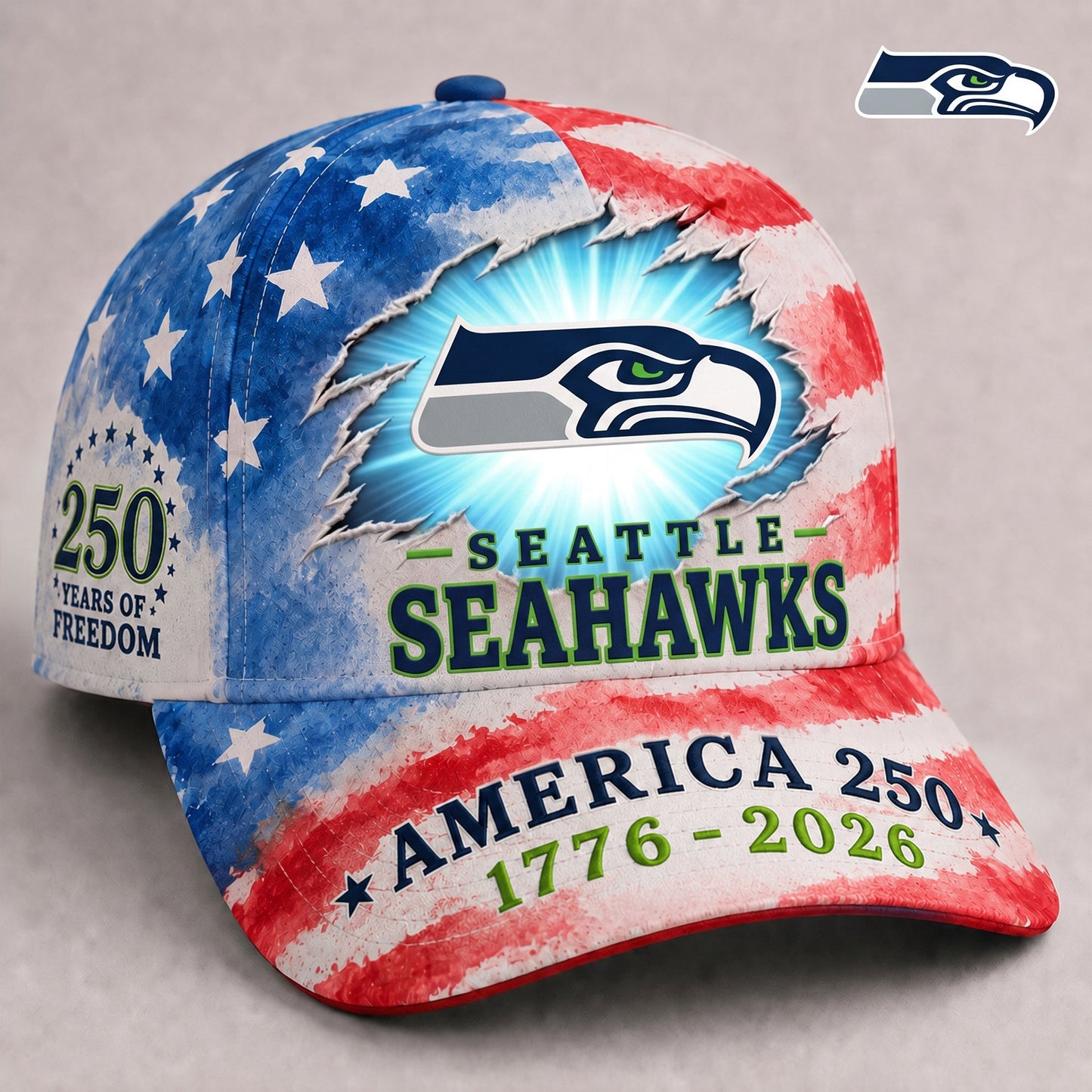 Premium NFL x SEA EXCLUSIVE 250 Years Anniversary Of Freedom Cap 270626