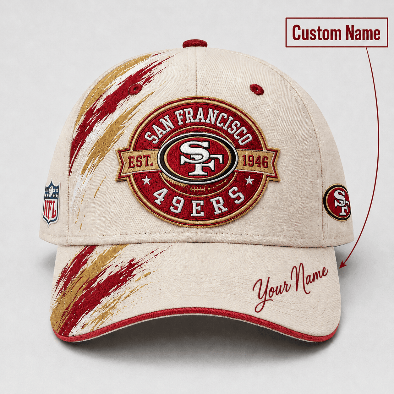 Premium NFL x SF Custom Name Cap For Football Fans Loving Sporty Style 030726