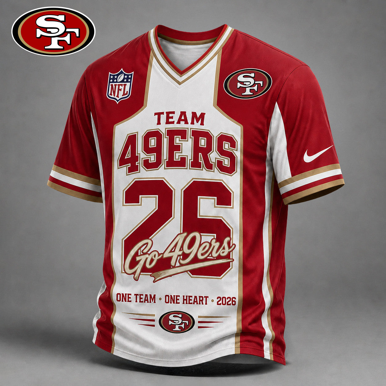 Premium NFL x SF Team Pride V-Neck Shirt limited editions NDT LVH 010626