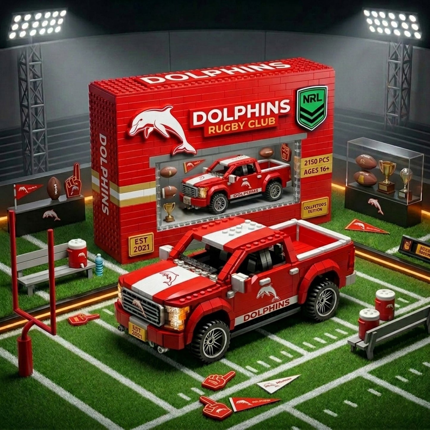 Premium NRL Signature Series x DOL 5D Brick-Build Racing Truck NDT NHM 040526