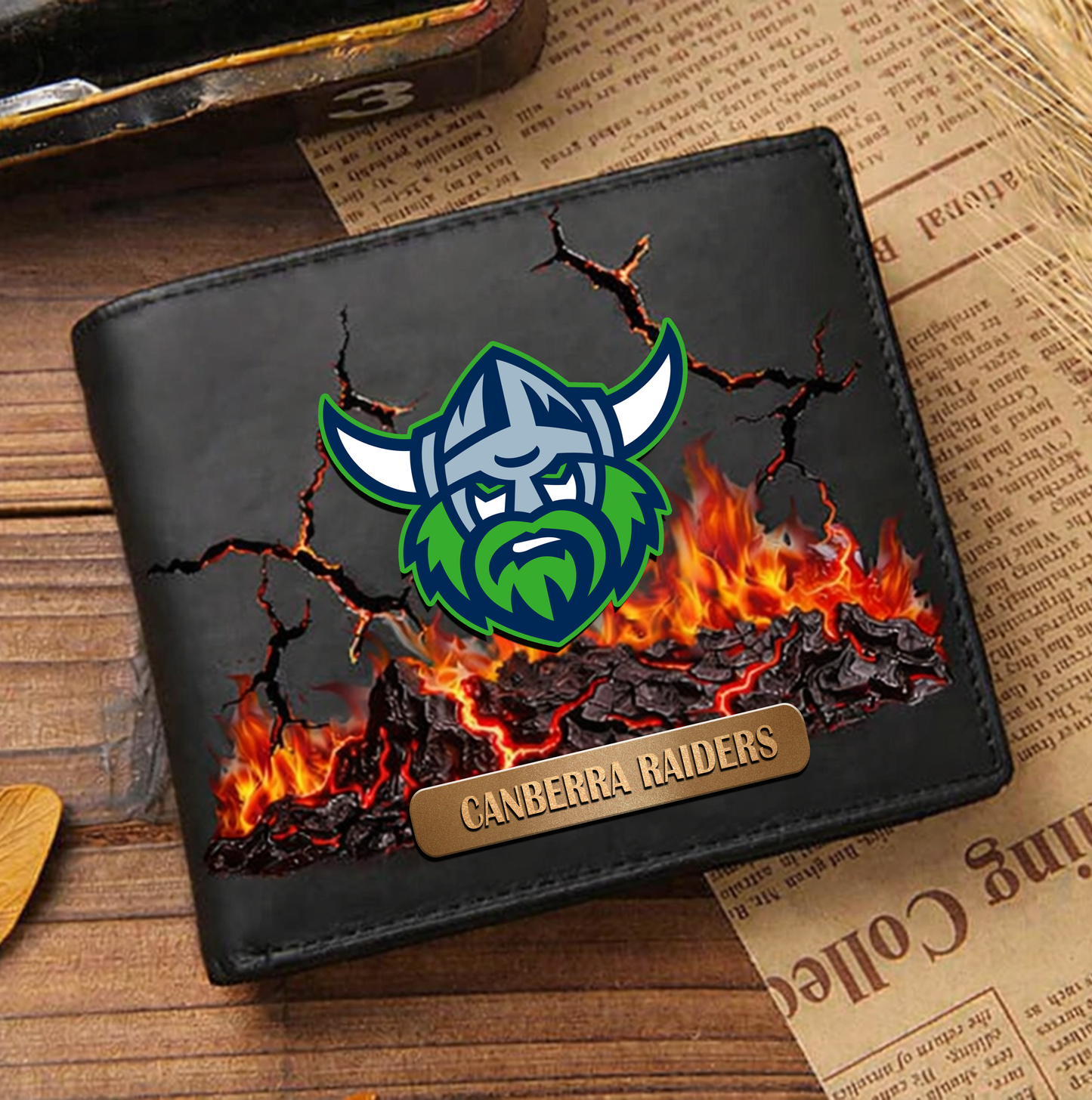 Premium NRL x CR 3D Ember Embossed Lucky Wallet NDT VHM