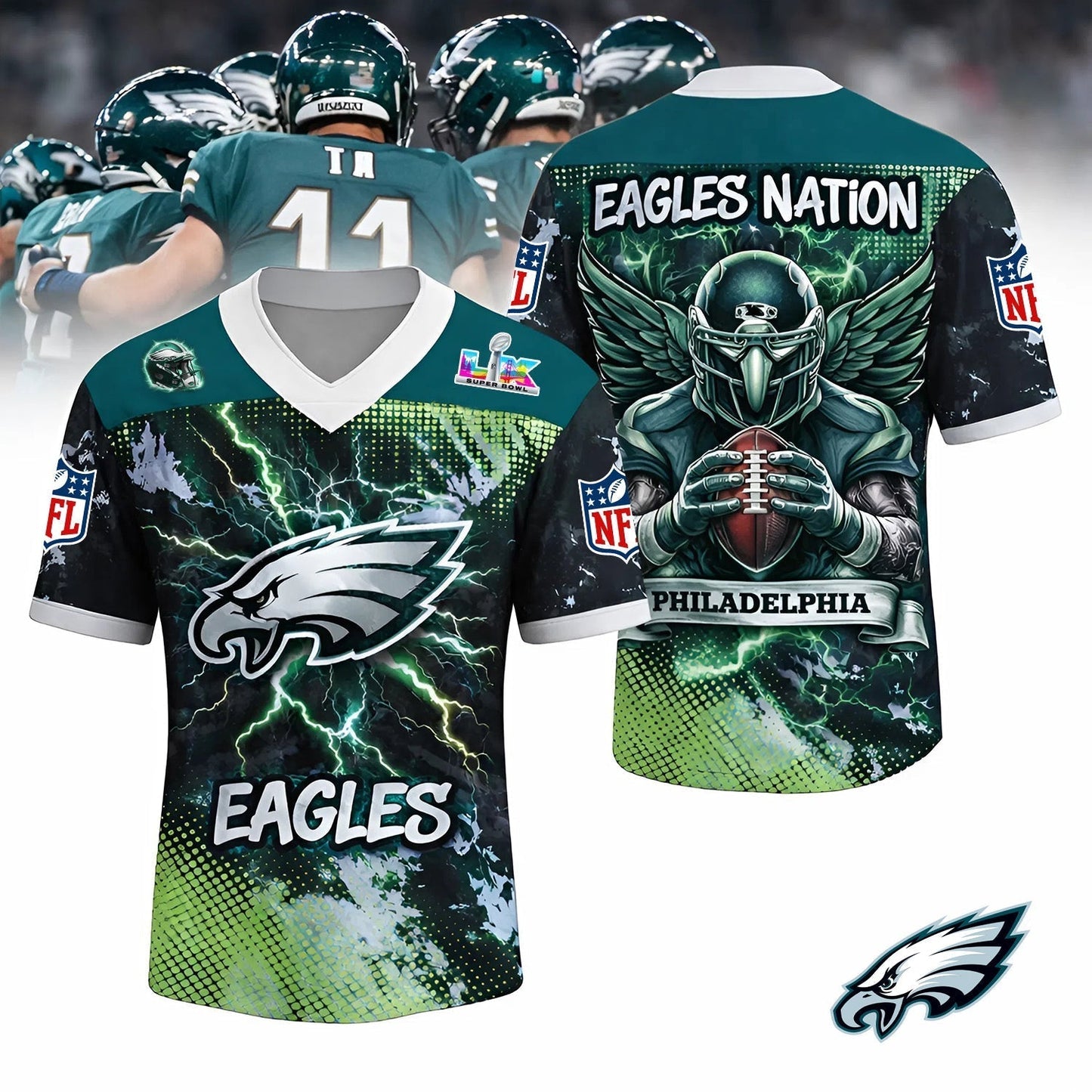 Premium NFL X PHI V-neck Baseball Jersey NDT NHM 130126