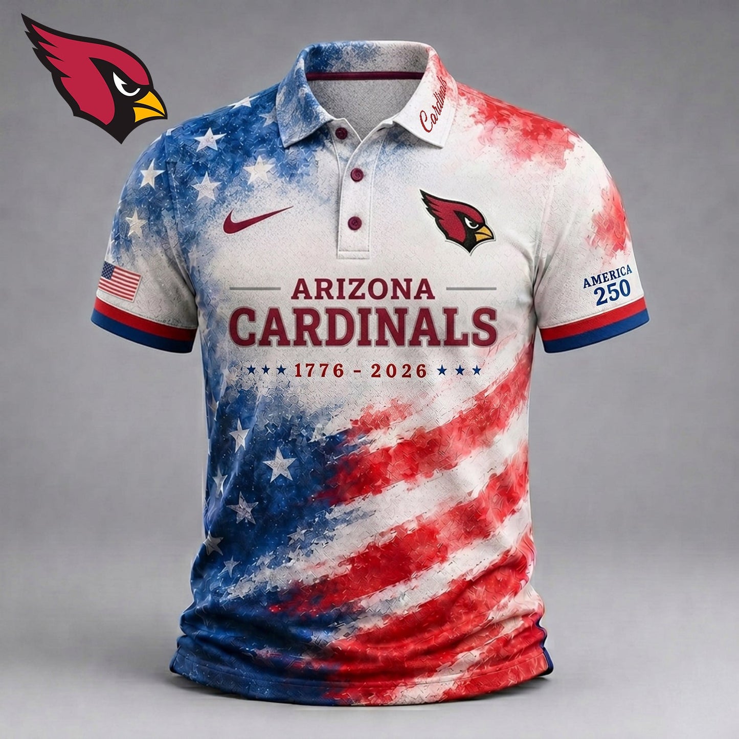Premium NFL x ARI 250 Years Of Freedom Polo Shirt NDT NHM 150626