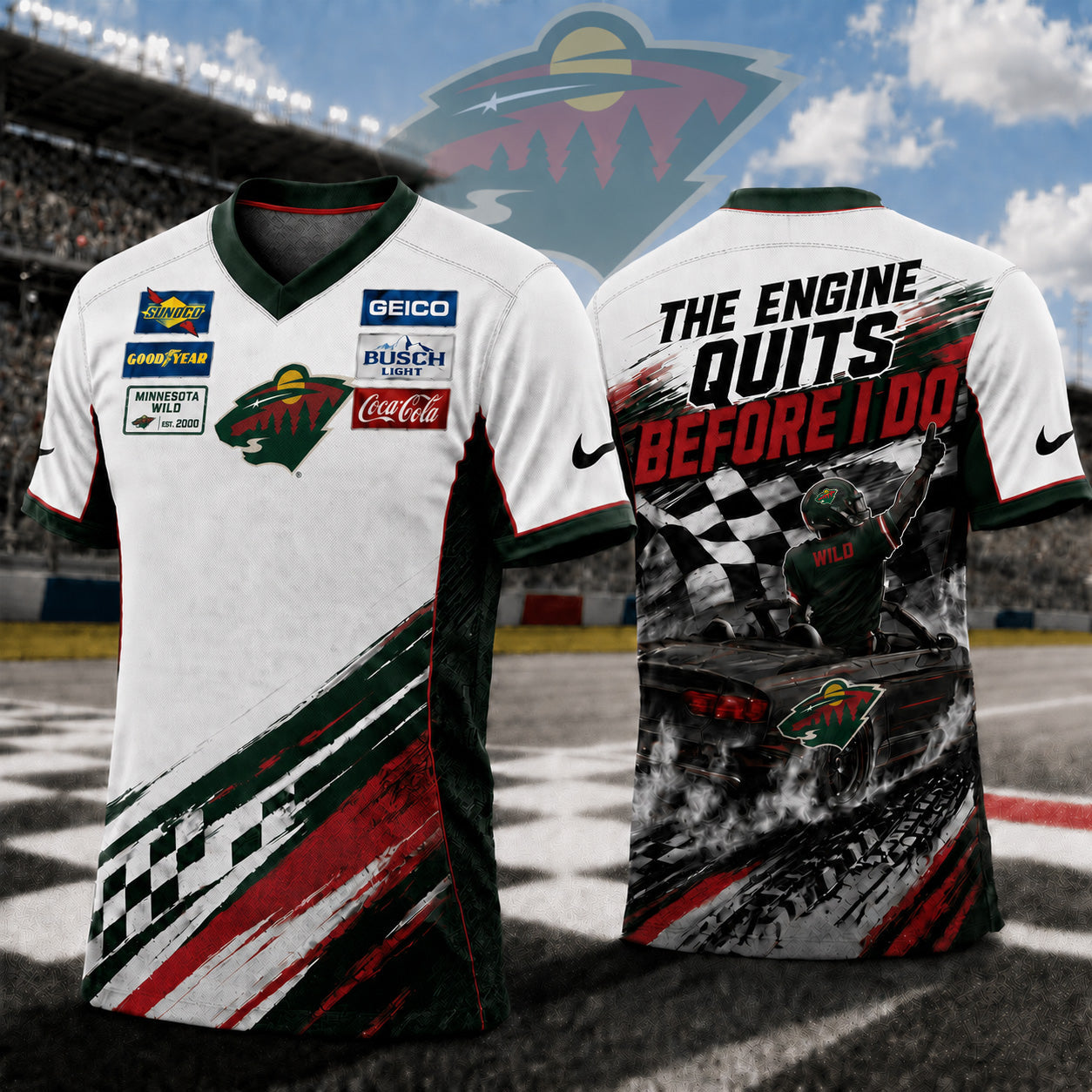 Premium NHL X MW Speedway NASCAR Fan Jersey Shirt NDT NTN 180526