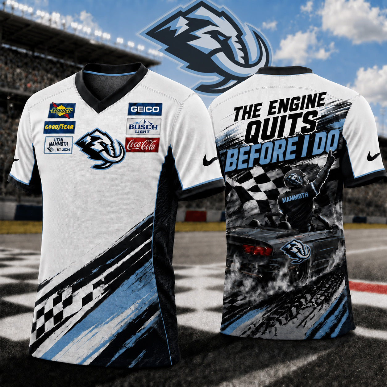 Premium NHL X UM Speedway NASCAR Fan Jersey Shirt NDT NTN 180526