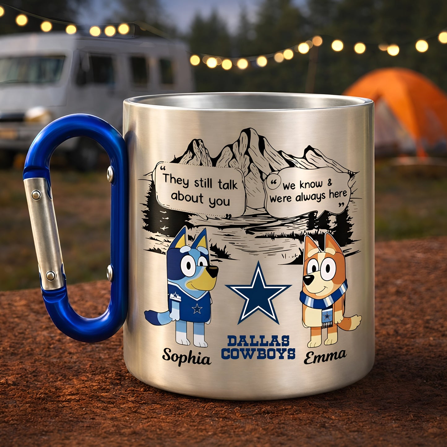 Premium NFL X DC BLUEY & BINGO Carabiner Mug Limited Editions NDT NTN 060326