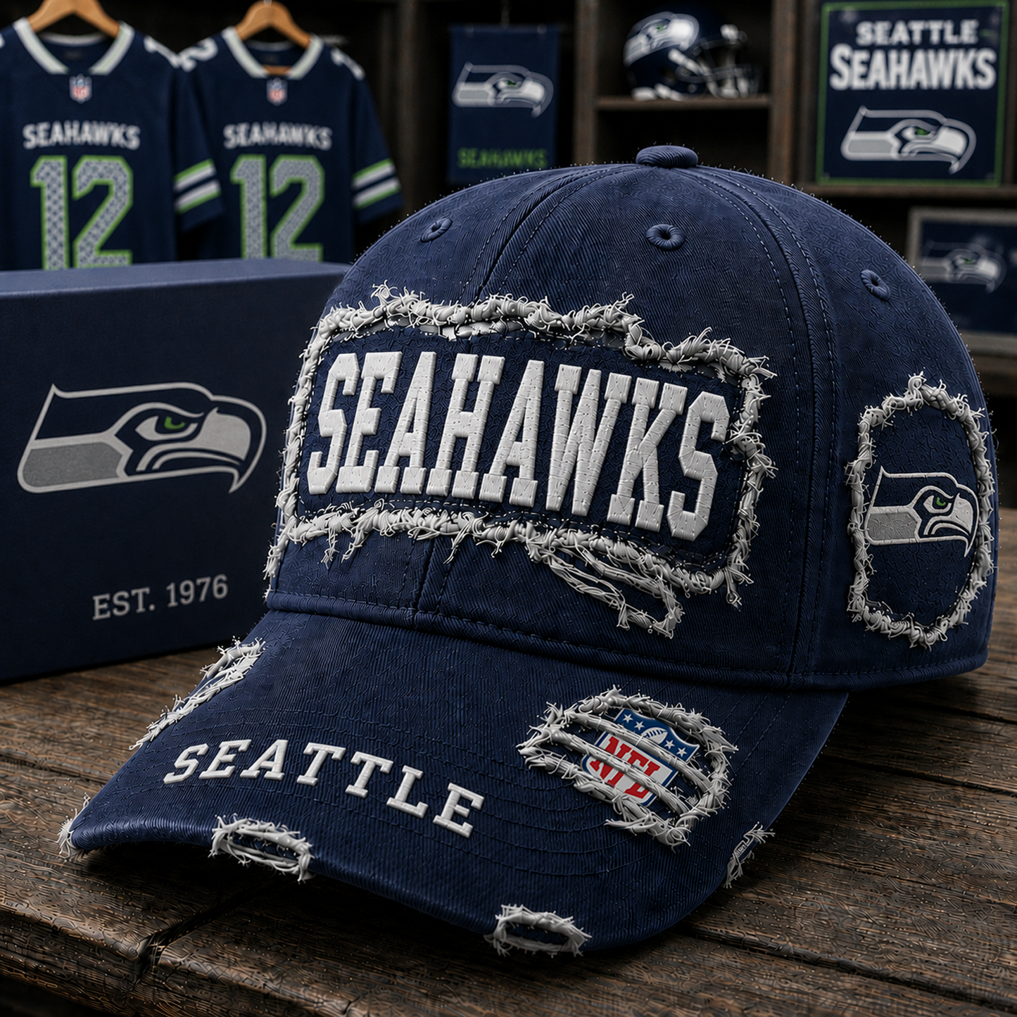 SEA x NFL Premium Patch Cap 1806